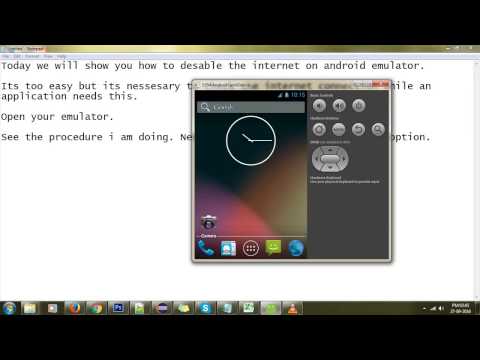 How to Disable and enable the internet Wifi and Bluetooth on Android Emulator