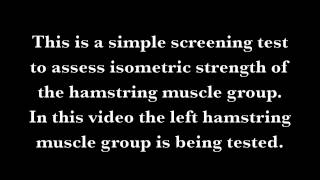 Self Isometric Hamstring Test | Chris Johnson PT