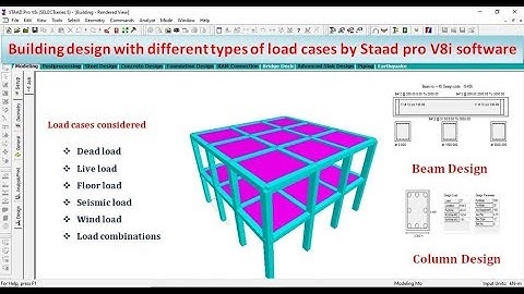 Building Design with different types of load cases by Staad Pro v8i Software