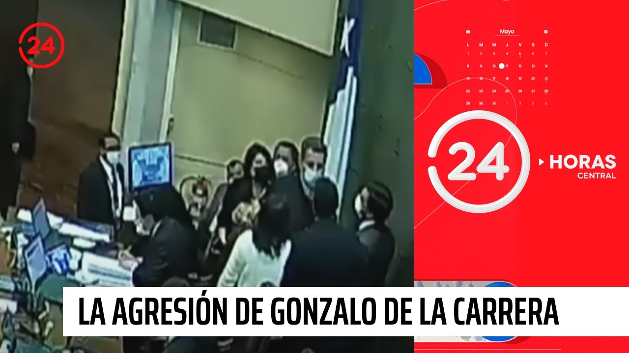 El video de la agresión de Gonzalo de la Carrera a vicepresidente de la  Cámara | 24 Horas TVN Chile - YouTube