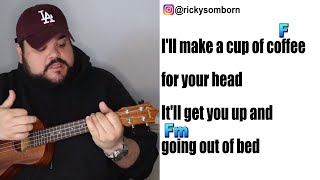 Death Bed \/ Coffee For Your Head - Powfu ft. beabadoobee | Ukulele Cover \& Play Along