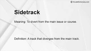 Sidetrack Meaning