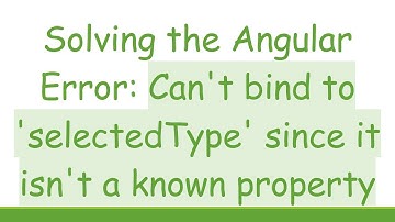Solving the Angular Error: Can