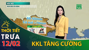 Thời tiết trưa, chiều 12/02/2022: Bắc Bộ, KKL tăng cường, nên trời mưa rét| VTC14