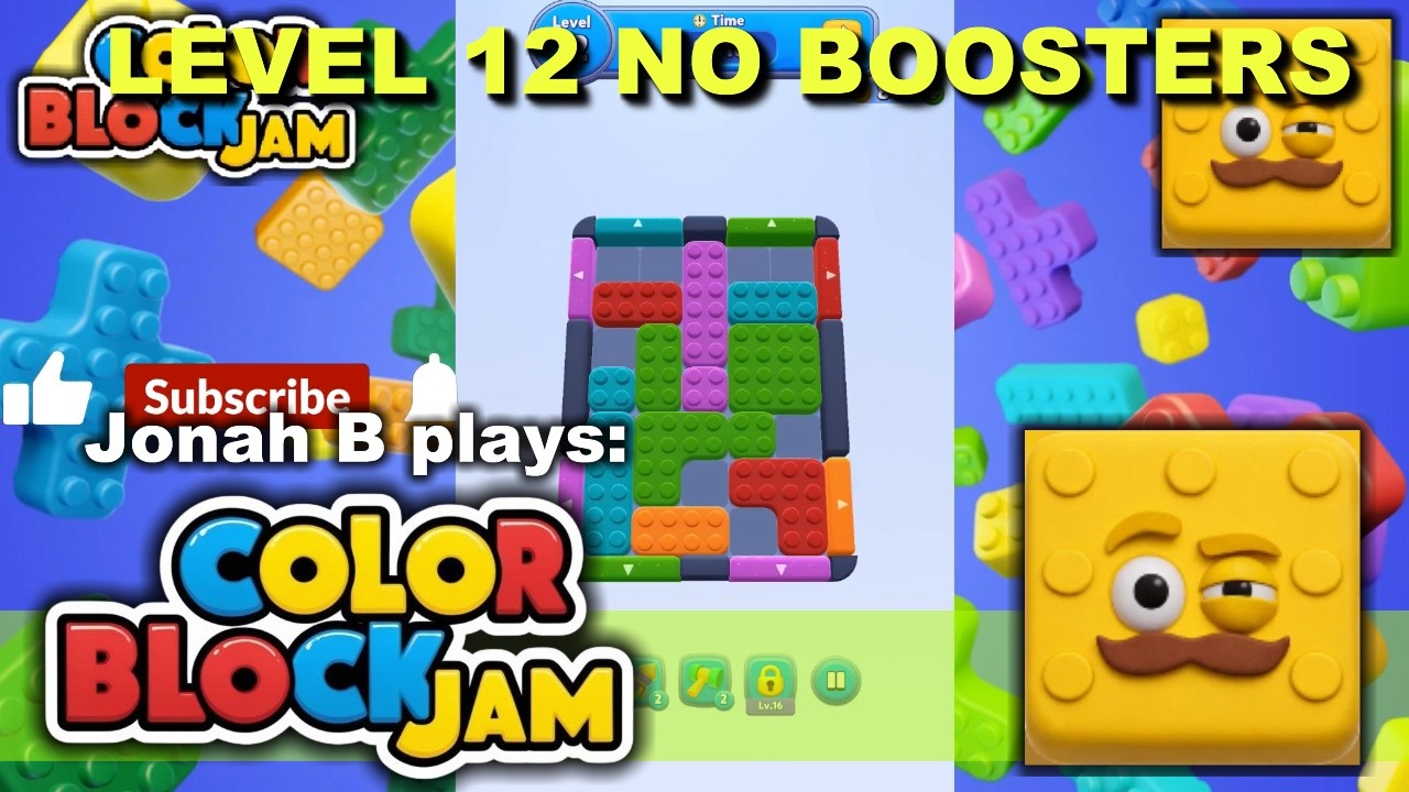 コントロールパネルブロックj 5204,5217,5246,5247 12個 Color Block Jam Level 12 No Boosters - YouTube