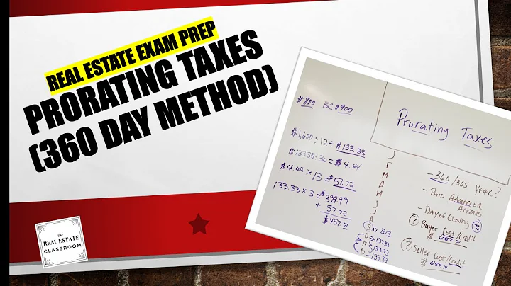 Real Estate Math Video #6a - Prorate Real Estate Taxes (360/30 Day Method) | Real Estate Exam Prep - DayDayNews