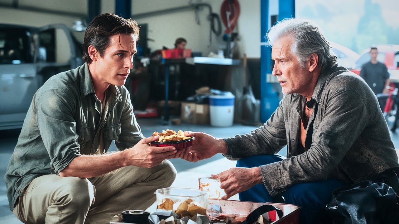 MECÁNICO POBRE COMPARTE SU ALMUERZO CON ANCIANO DESCONOCIDO, SIN SABER QUE ERA EL DUEÑO DEL TALLER