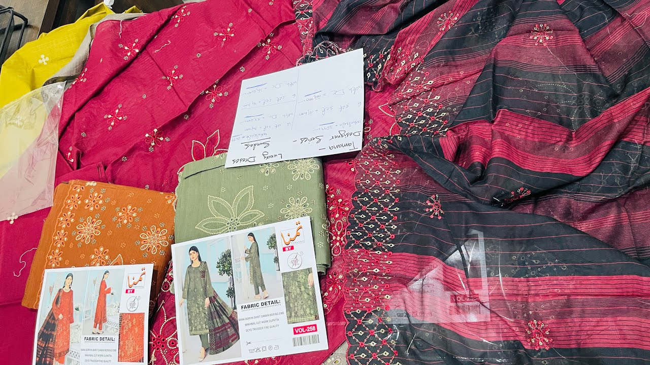 Luxury lawn Embroidered 3PC Collection |lawn 3Pc designer Dreses unstich | In Just Rs 2699 only | 