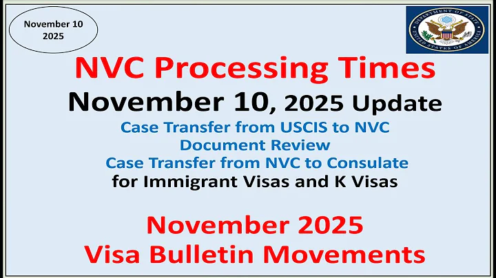 NVC Processing Times As of November 11, 2025 | November 2025 Visa Bulletin Movements