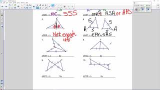 optional video: congruent triangles ws 1, 2, & 3