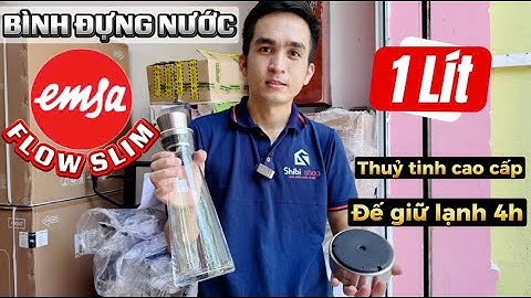 Bình đựng nước Emsa Flow Slim – Đẹp, kín, rót không cần mở nắp