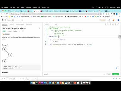 Leetcode 144. Binary Tree Preorder Traversal