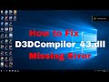 How to Fix D3DCompiler_43.dll Missing Error Windows 10 GTA 5