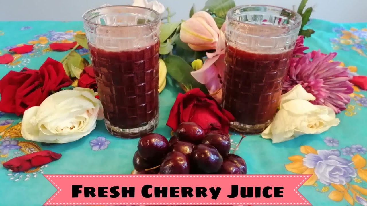 Fresh cherry juice cooking with safia uk YouTube