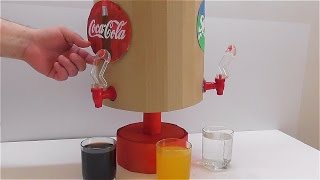 How to Make Coca Cola Soda Fountain Machine with 3 Different Drinks at Home