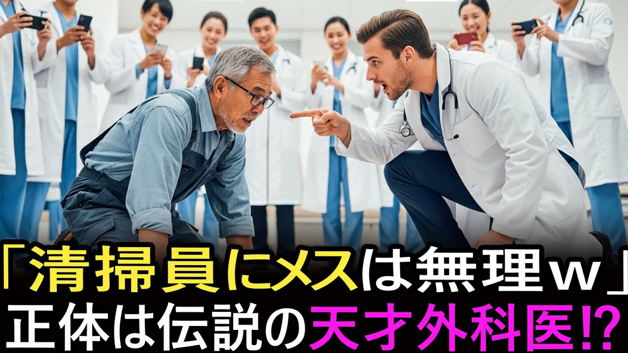 「こんな清掃員に手術なんて任せられるかｗ」アメリカの名門病院で嘲笑された老人→実は世界が探す伝説の外科医だった…