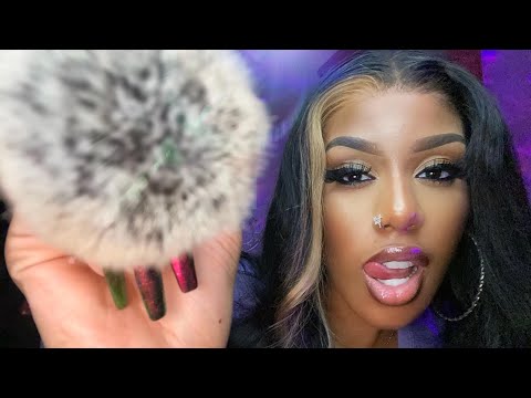 ASMR | Stippling You 💜 (Sk, Sleepy, Tico) Lip Smacking Mouth Sounds & Face Brushing