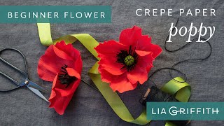 How to Make a Crepe Paper Poppy Bloom - Enchanted Garden Starter Flower