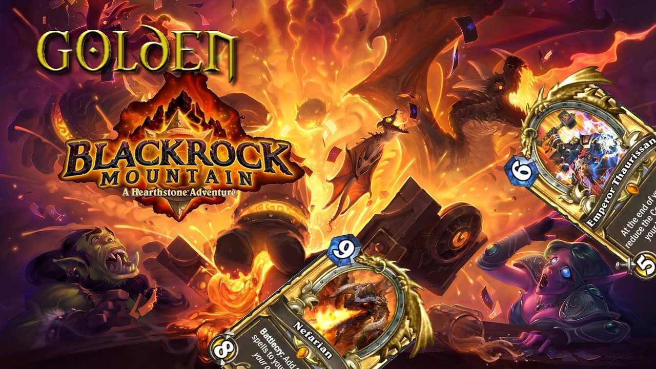 Hearthstone: all golden "Blackrock Mountain" cards - YouTube