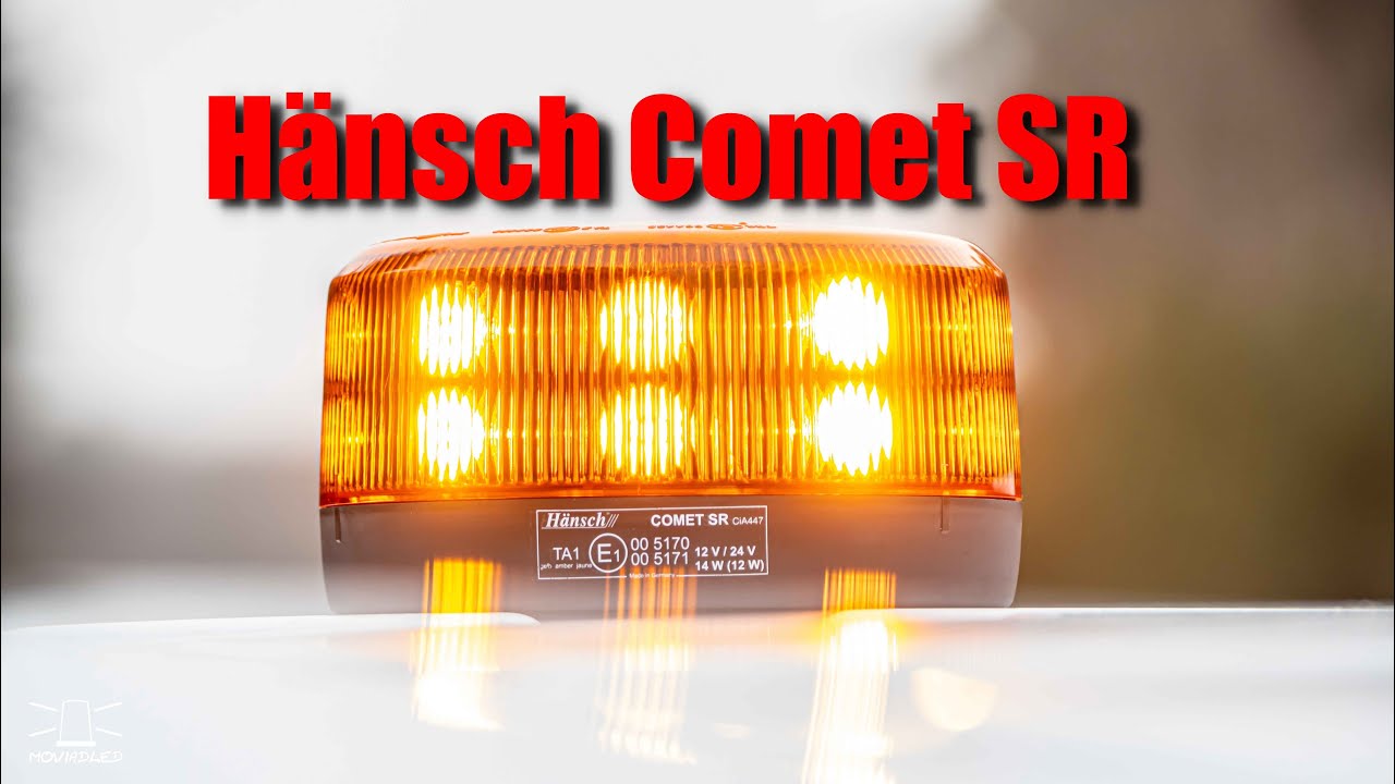 Hänsch Comet SR LED Kennleuchte gelb Drehspiegel Stroboblitz