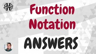 Algebra - 3-4 Function Notation