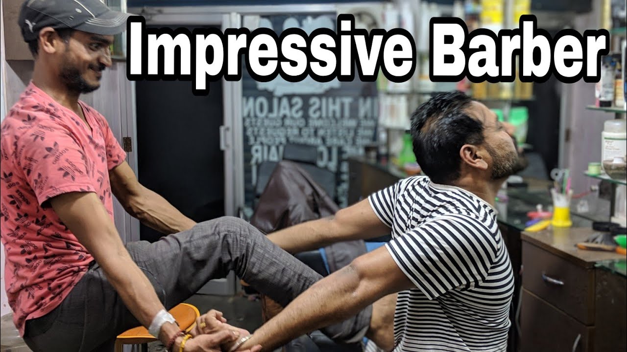 ASMR Intense head massage, neck cracking, chest massage, back massage