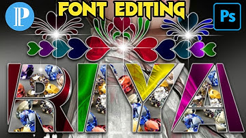 haw to edit glass font | multiple color font editing 2022 || PS touch  font editing