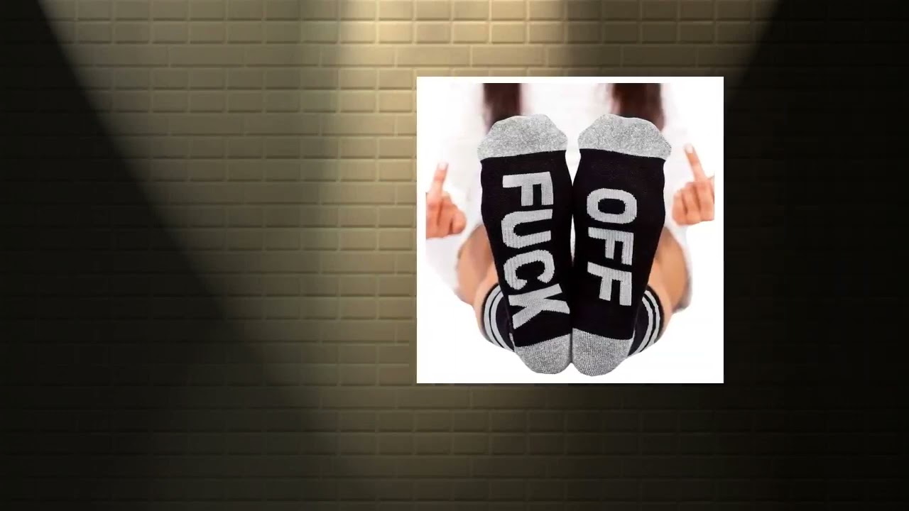 Onlyny - FUCK OFF letter men's and women's mid-tube funny cotton Socks