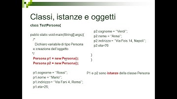 Classi e Istanze