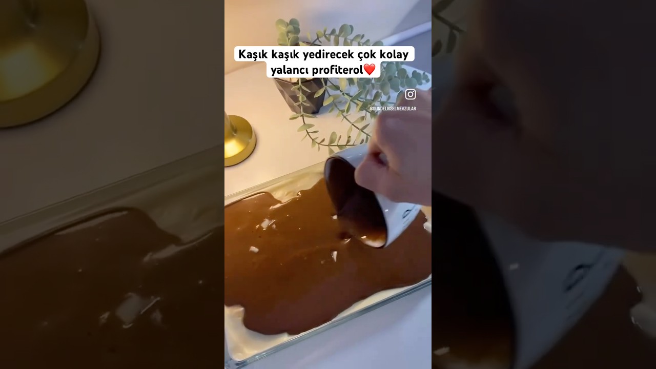 Yalancı profiterol dünyanın en kolay tarifi#tatlı #yemektarifleri #yemek #profiterol #beşçayı #pasta