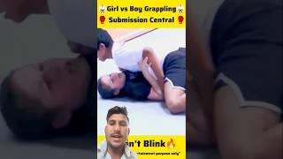 Girl vs Boy Submission… What Just Happened? 😱💪🏻 #grappling #nogi #jiujitsu #mma #shorts