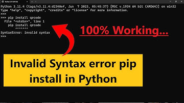 Invalid syntax error pip install in python || Python pip install invalid syntax error || Solution