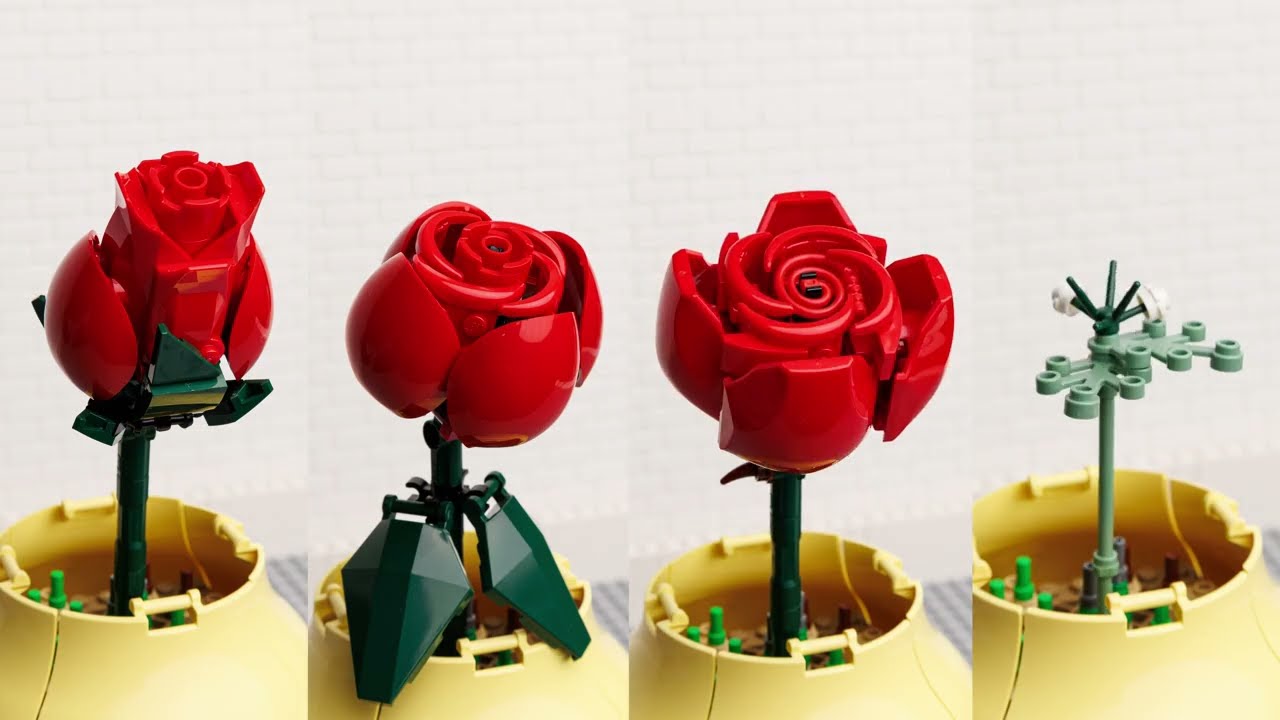 LEGO 10328 - Bouquet of Roses Review and build timelapse