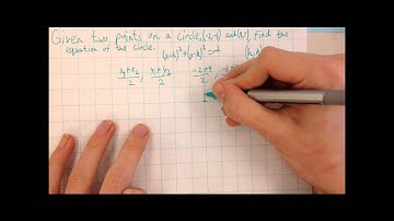 Finding the equation of a circle given two points