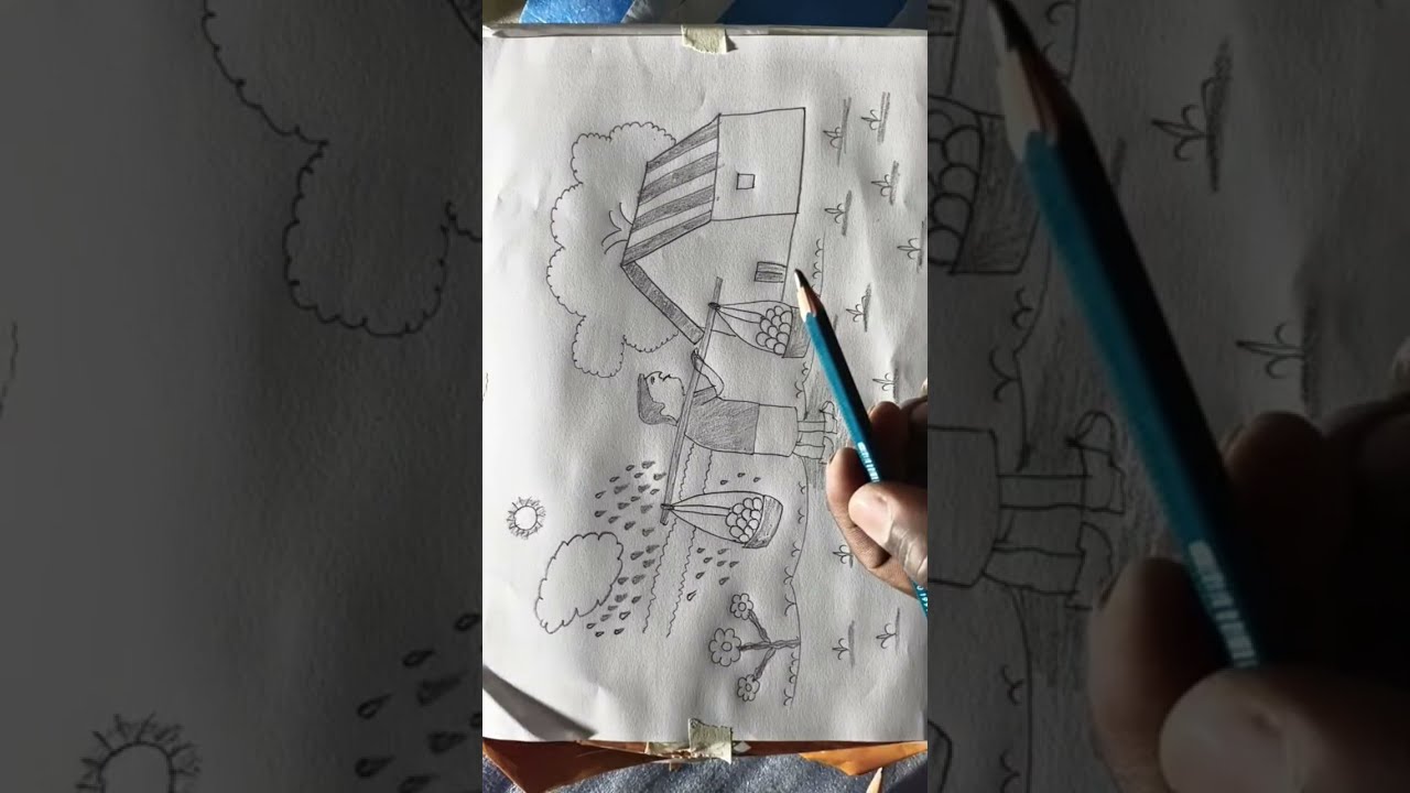 How to village sencery sketching tutorial drawing