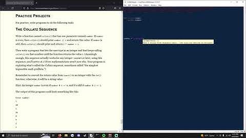 Collatz Sequence -  Ch. 3 Practice Project