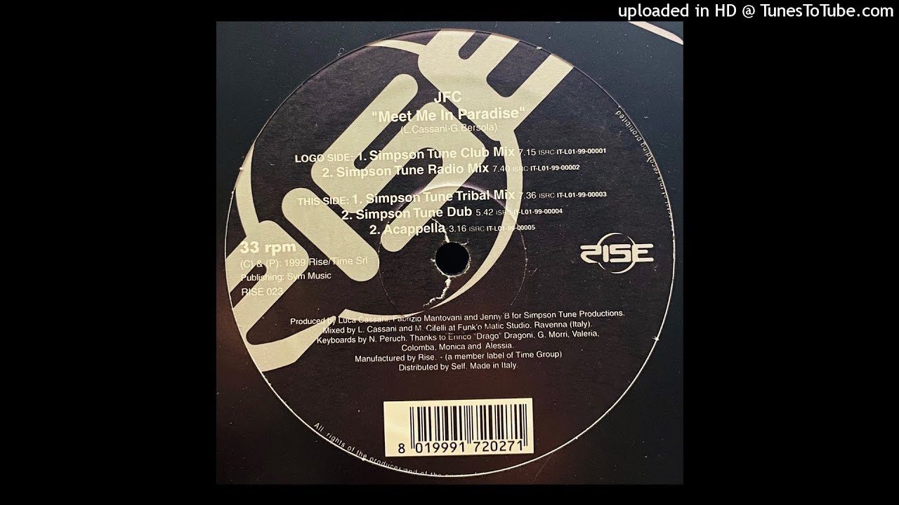 J.F.C. | Meet Me In Paradise (Simpson Tune Club Mix)