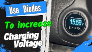 Using Diodes to Increase Charging Voltage:  upping charging voltage to 15+ Volts for Lithium Battery