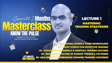 Masterclass Lec - 1 | Mastering Trading Strategies: Insights for Success | Speaker: Dr. Ravi R Kumar