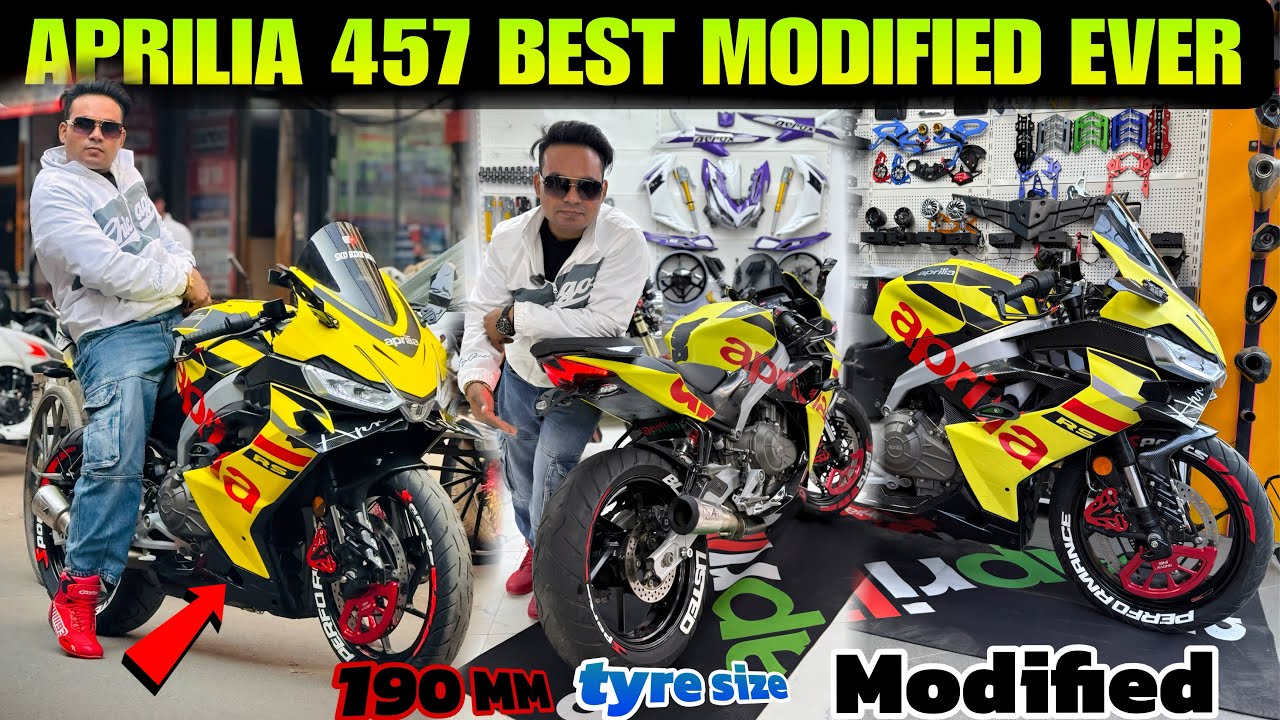Aprilia 457 Modified | Aprilia 457 190 MM Tyre | Aprilia 457 Full imported exhaust system