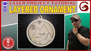 Laser Cut a Layered Christmas Ornament 67