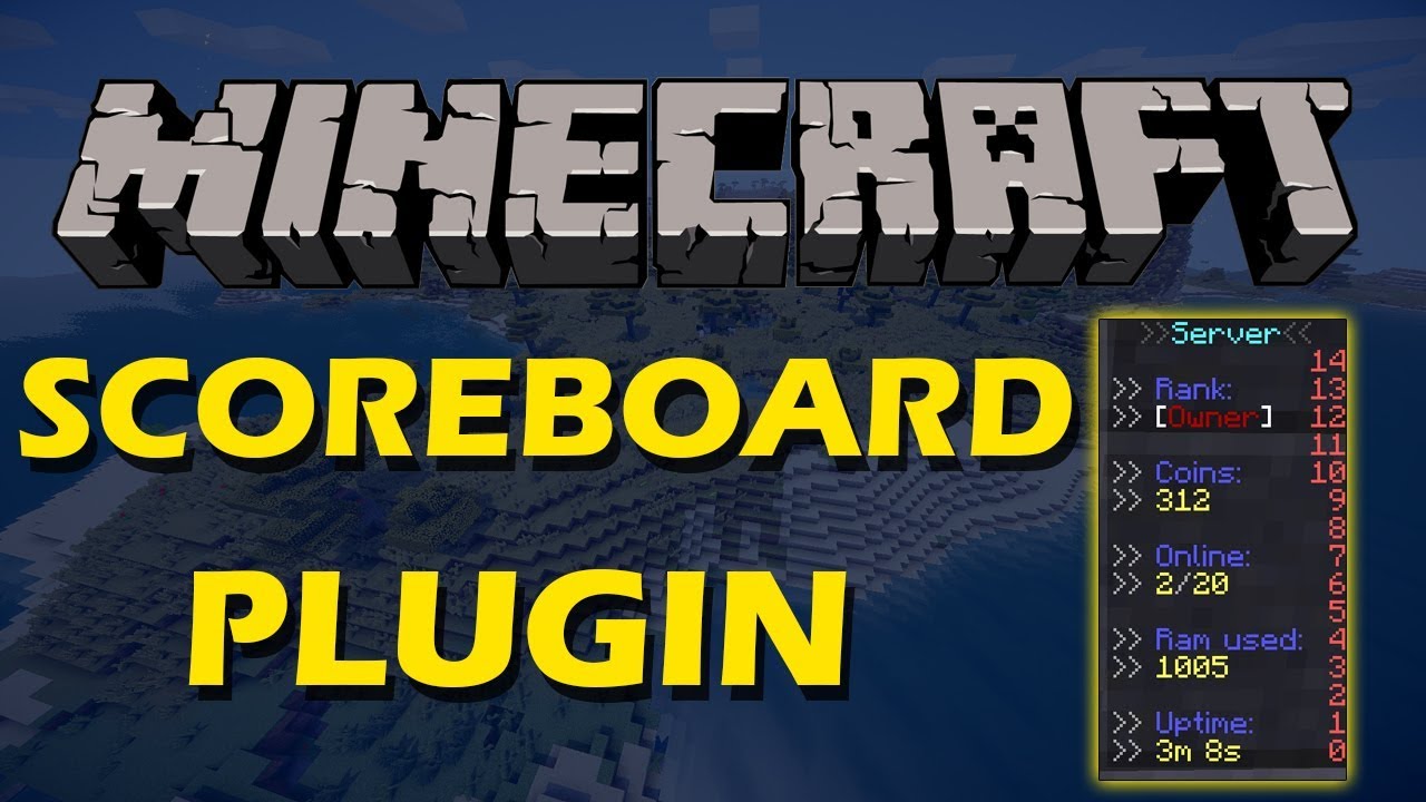Customise The Scoreboard And Tab In Minecraft With Scoreboard Plugin Youtube