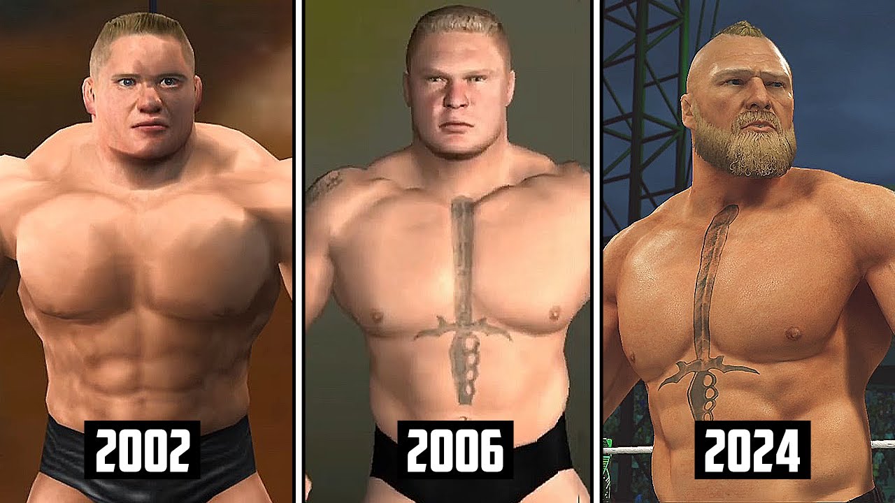 Brock Lesnar Evolution in WWE Games (WWE SmackDown! Shut Your Mouth - WWE 2K24) !!!