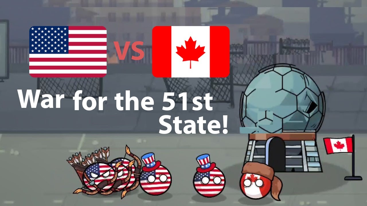 USA Declares War on Canada! 🇺🇸💥 Hockey vs. Military?! Animation