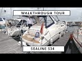 Sealine s34 walkthrough tour  85k  amazing value sports cruiser volvo penta kad32 engines