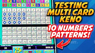 Testing Multi Card Keno 10 Numbers Patterns