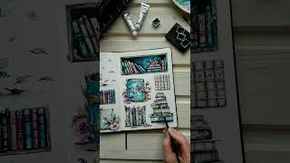 Mini Library, Watercolor Book Collection #vintagebooks #watercolorbook #watercolorillustration #arts