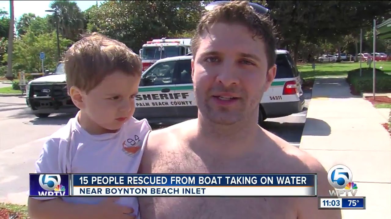 15 people rescued after boat begin to sink near Boynton Beach Inlet ...