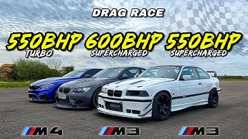TURBO v SUPERCHARGED.. 600HP E92 M3 v 550HP E36 v 550HP M4