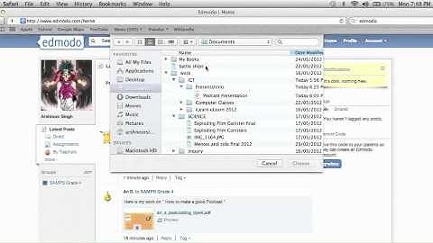 Attaching files to Edmodo